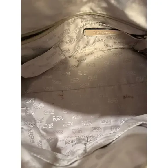 Michael Kors Dark Brown Monogram Satchel - Brown Logo - GENTLY USED - Picture 6 of 9